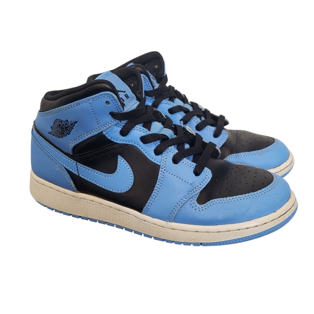 Air Jordan 1 Nike Mid GS 'University Blue Black' Size 6.5